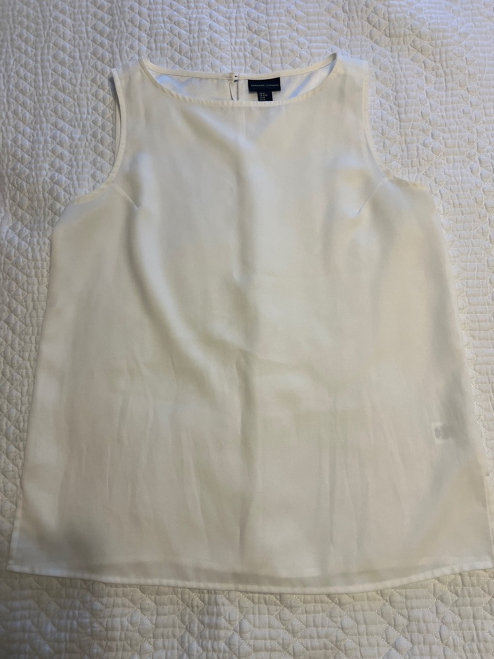 Adrienne Vittadini White Sleeveless Blouse